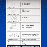 Kombinované hydraulické profilové nůžky HPS 40 S