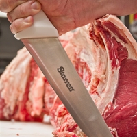 STARRETT značkový řeznický nůž - čepel široká/rovná 20 cm - černý