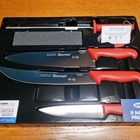 STARRETT BKK-6R - značková sada kvalitních nožů na grilování  - BARBECUE SET - červená