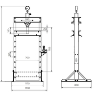 Holzmann WP75ECO dílenský hydraulický lis