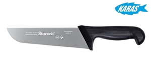 STARRETT značkový řeznický nůž - čepel široká/rovná 20 cm - černý