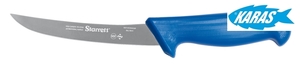 STARRETT značkový vykošťovací nůž - čepel zaoblená/úzká 15 cm - modrý