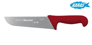 STARRETT značkový řeznický nůž - čepel široká/rovná 20 cm - červený