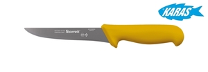 STARRETT značkový vykošťovací nůž - čepel široká/rovná 15 cm - žlutý