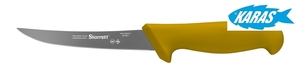 STARRETT značkový vykošťovací nůž - čepel zaoblená/úzká 12,5 cm - žlutý