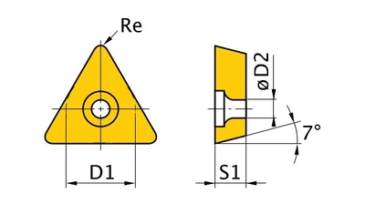 Břitové destičky T/60°, 5 ks