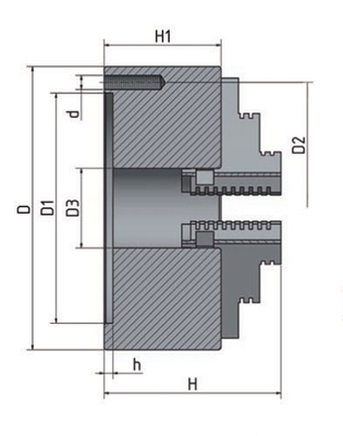 3-čeľusťové skľučovadlo s centrickým upínaním Ø 160 mm