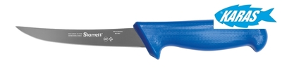 STARRETT značkový vykošťovací nůž - čepel zaoblená/úzká 12,5 cm - modrý