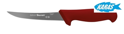 STARRETT značkový vykošťovací nůž - čepel zaoblená/úzká 12,5 cm - červený