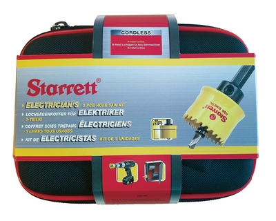 STARRETT sada vykružovacích korunek CSC  3 ks - "Elektrikář"